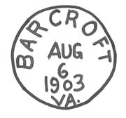 Graphic of a Barcroft Postmark